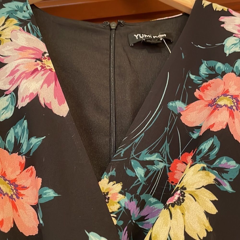 YUMI Kim Wild rose black midnight love shirt sleeve dress - Picture 5 of 16